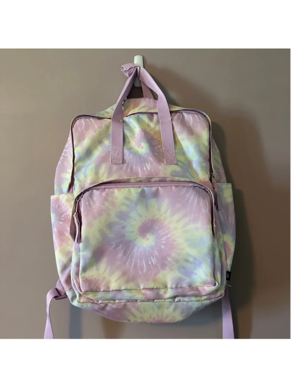 Gap Teen Tie Dye Backpack Purple Yellow Blue Recycled Fabric School Bookbag